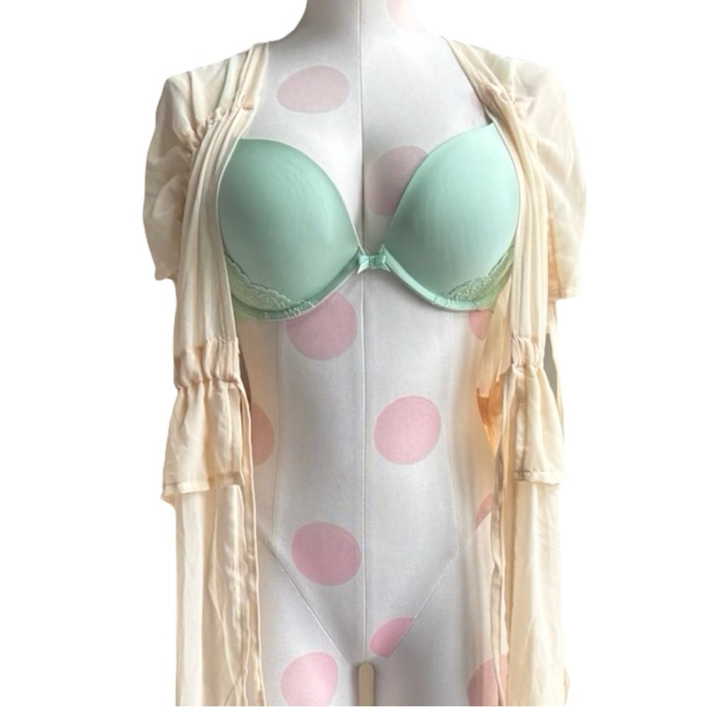 Coquette - sheer cream- lingerie robe S/m - Picture 5 of 6
